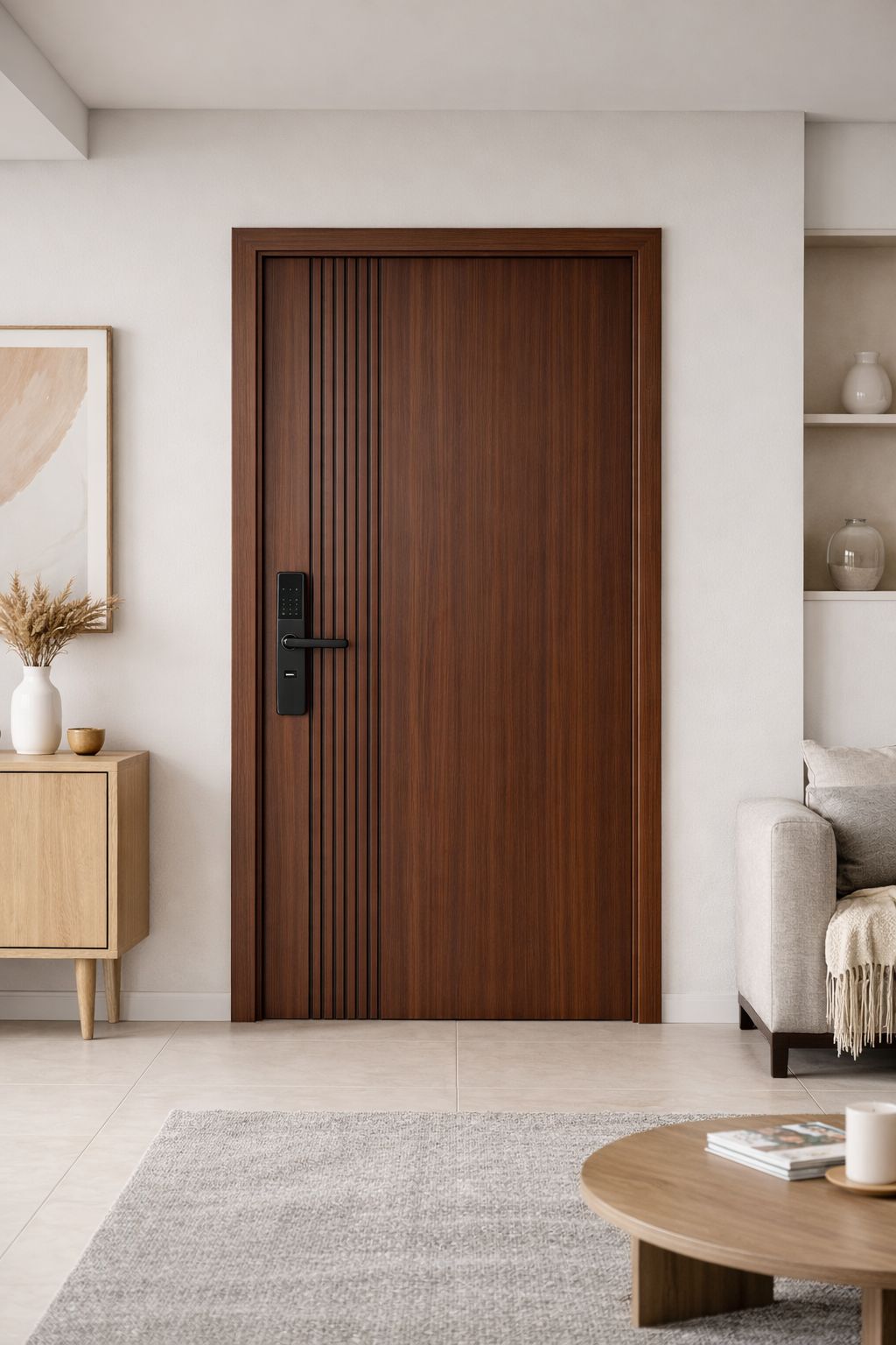 Signature Wave — Carved walnut veneer